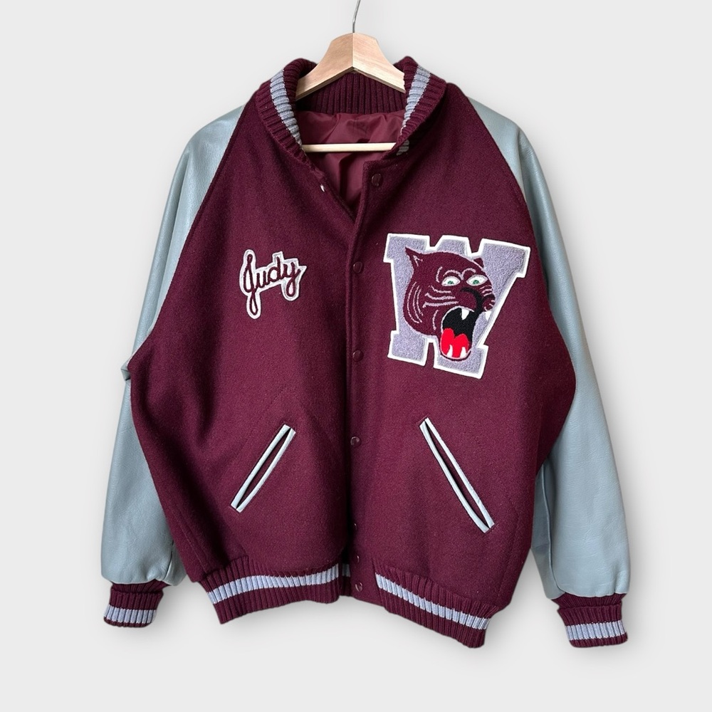 Cougars Letterman Varsity Jacket‎ - Embroidered Patch, Custom